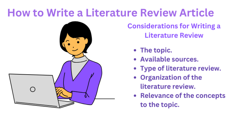 How to write a literature review article